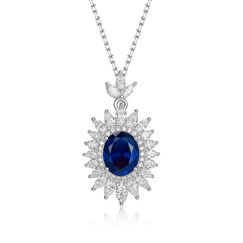 Imperial Sapphire Crown Necklace