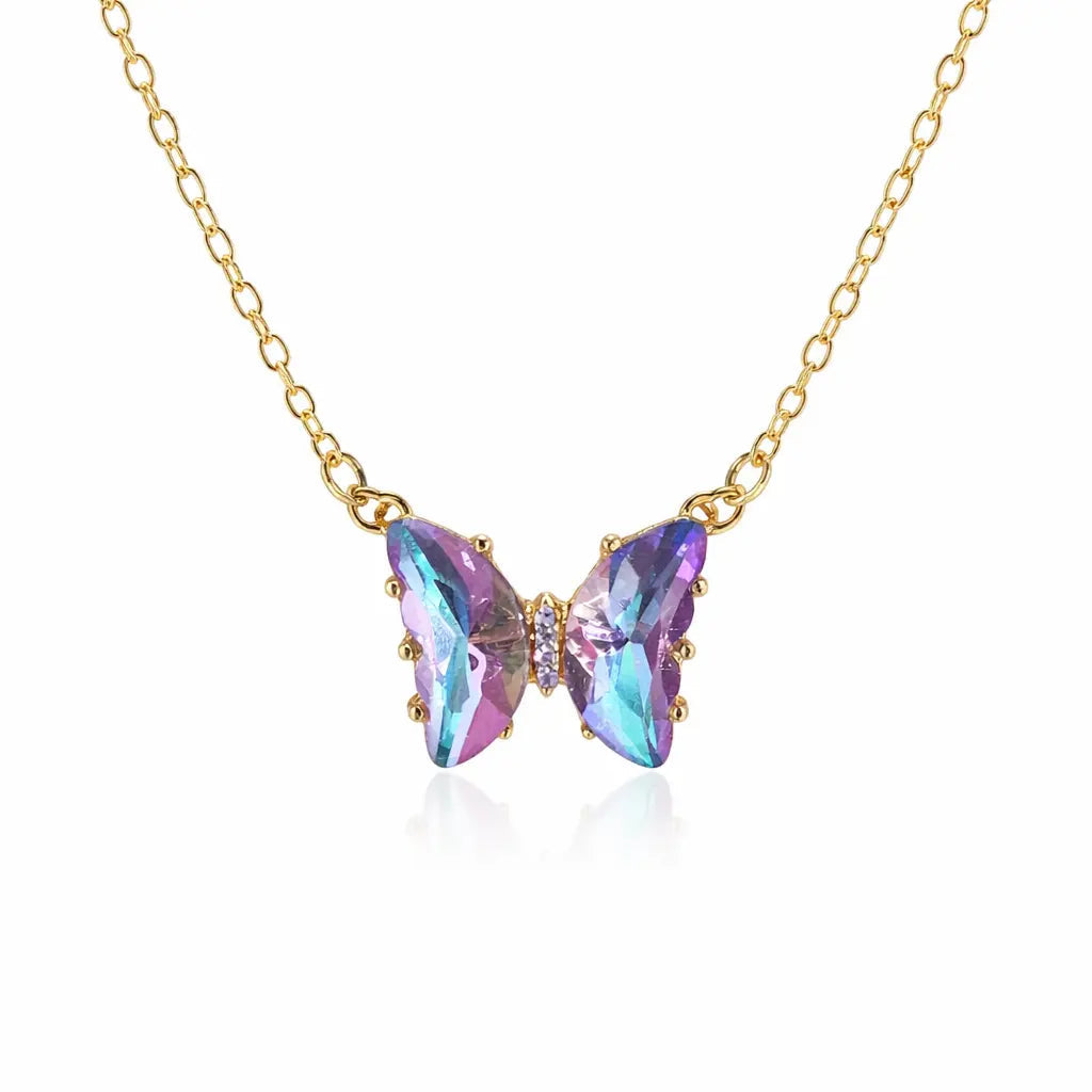 Iridescent Butterfly Necklace