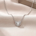 Isabella Heart Necklace in Platinum