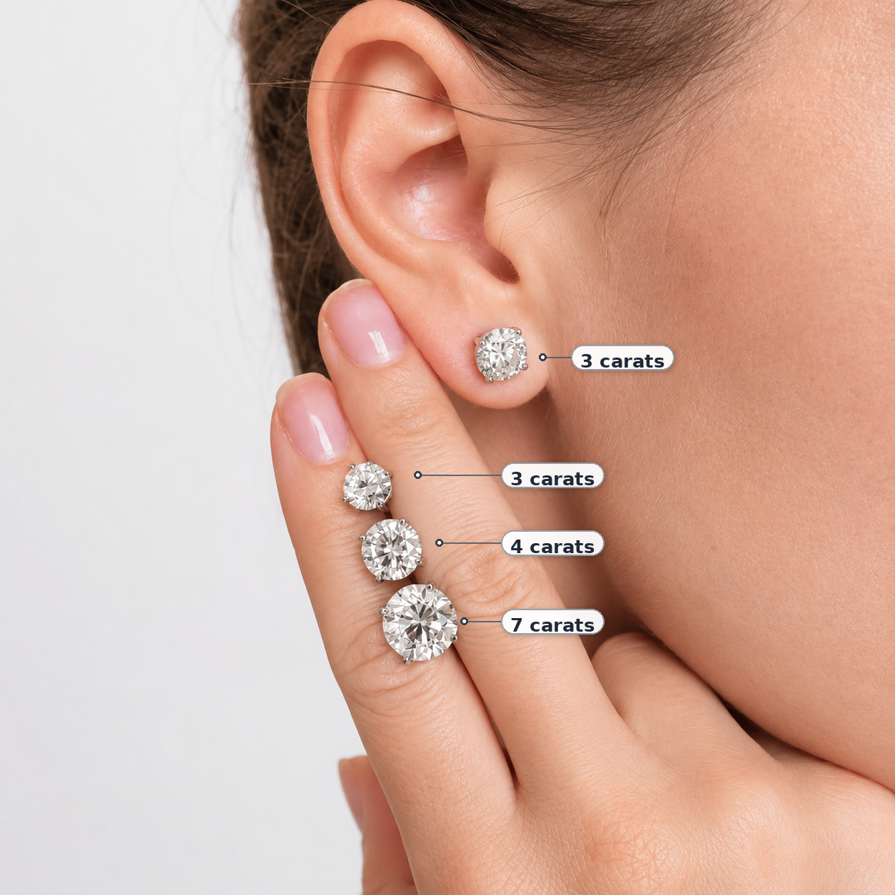 Just Like Diamonds Only Better Studs 8 Carats
