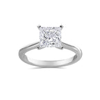 Lab-Grown Princess Cut Solitaire Engagement Ring