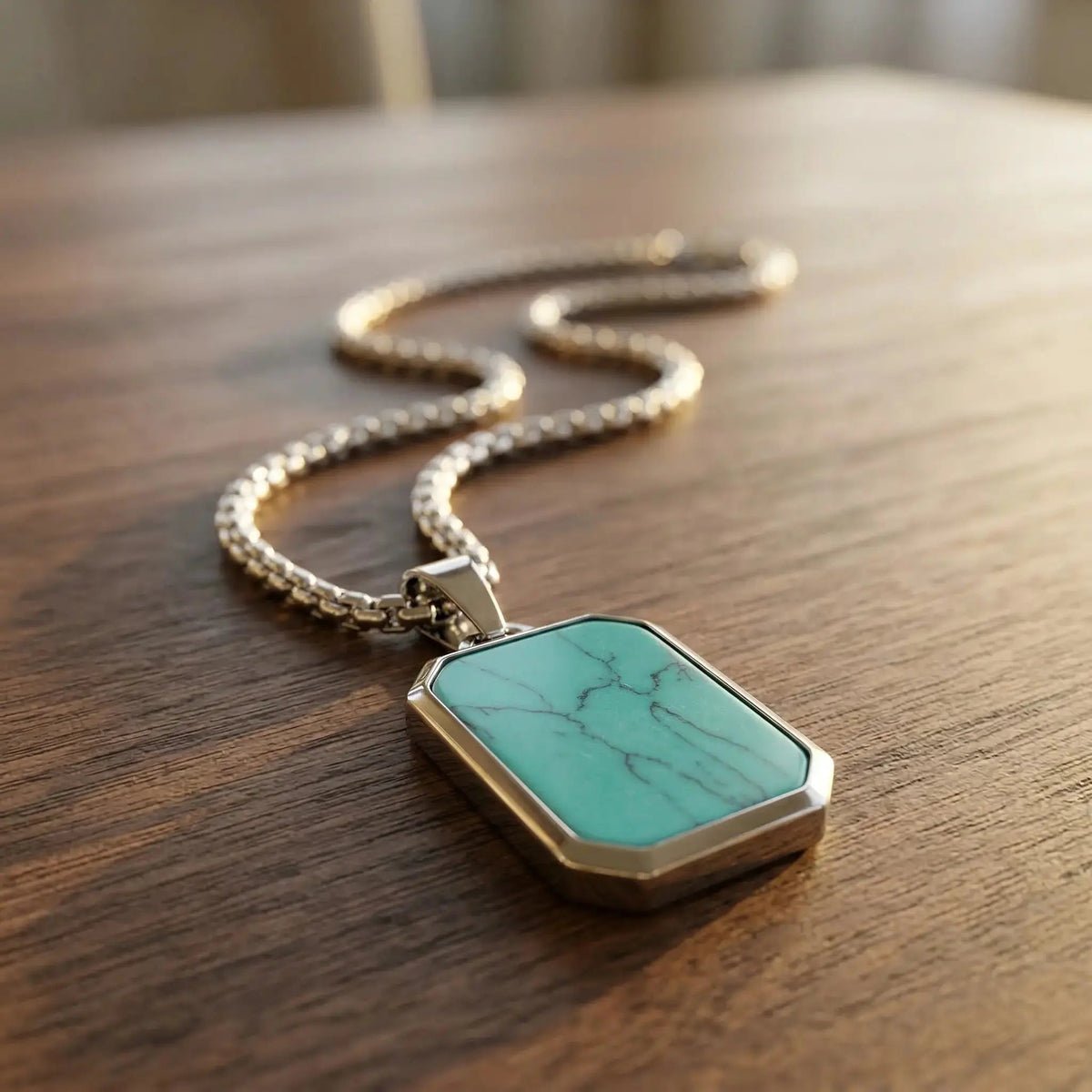 Jade Core Tag Necklace