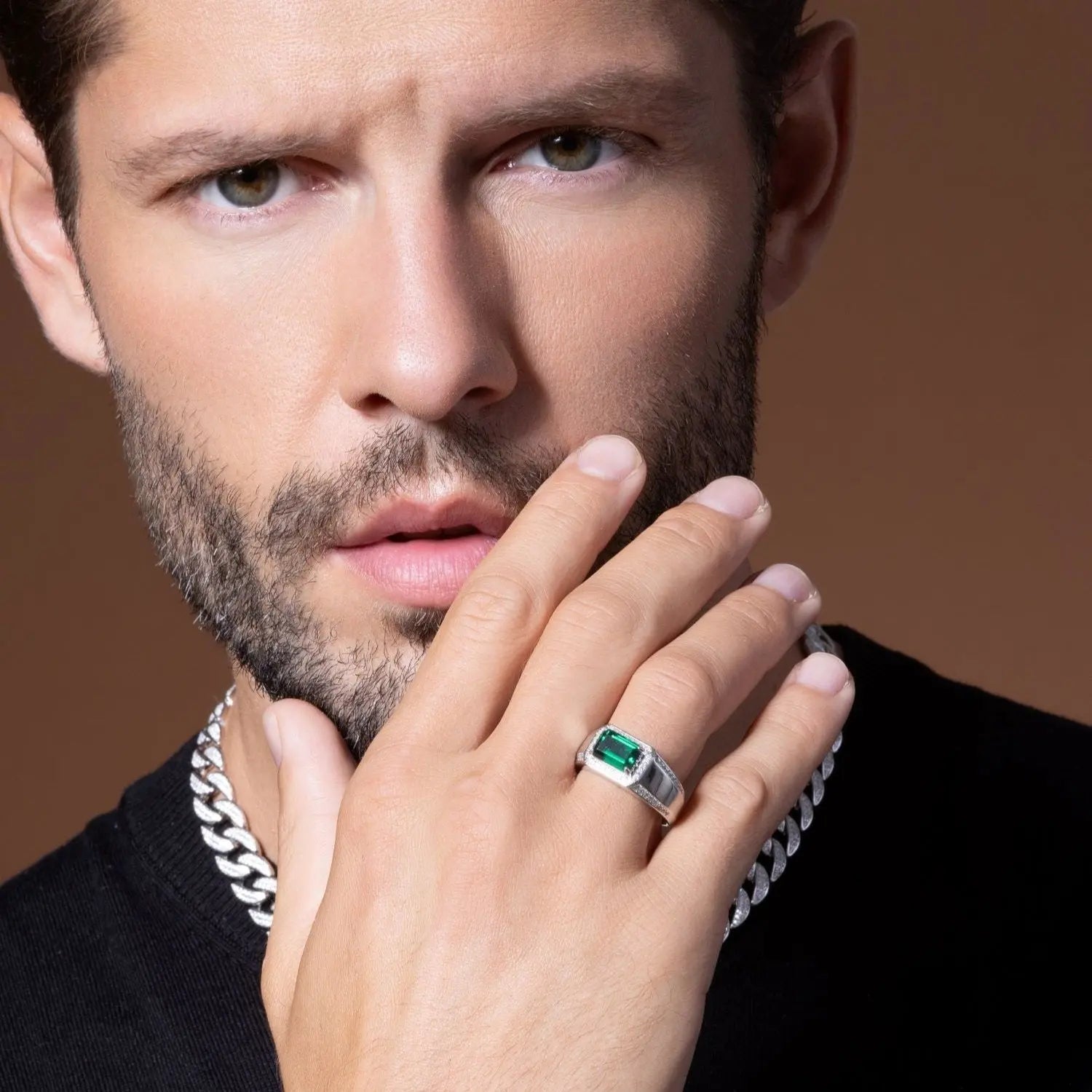Jagger Gemstone Ring in Emerald