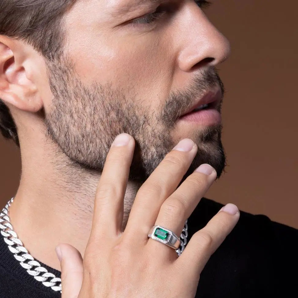 Jagger Gemstone Ring in Emerald