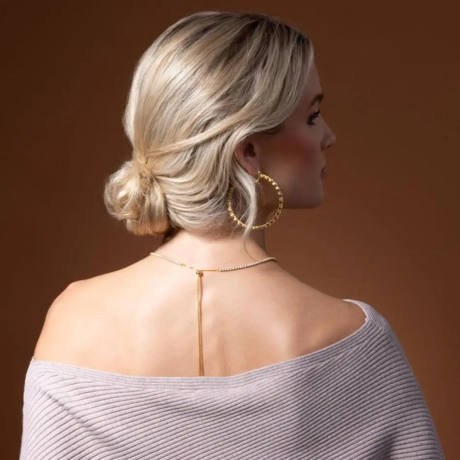 Jennifer XL Inside Out Hoops in Rose Gold