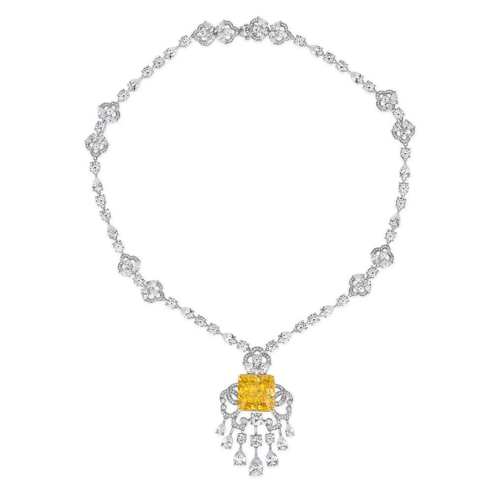 Johana Diamond Crystalline Statement Necklace