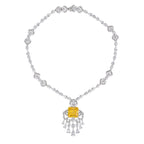 Johana Diamond Crystalline Statement Necklace