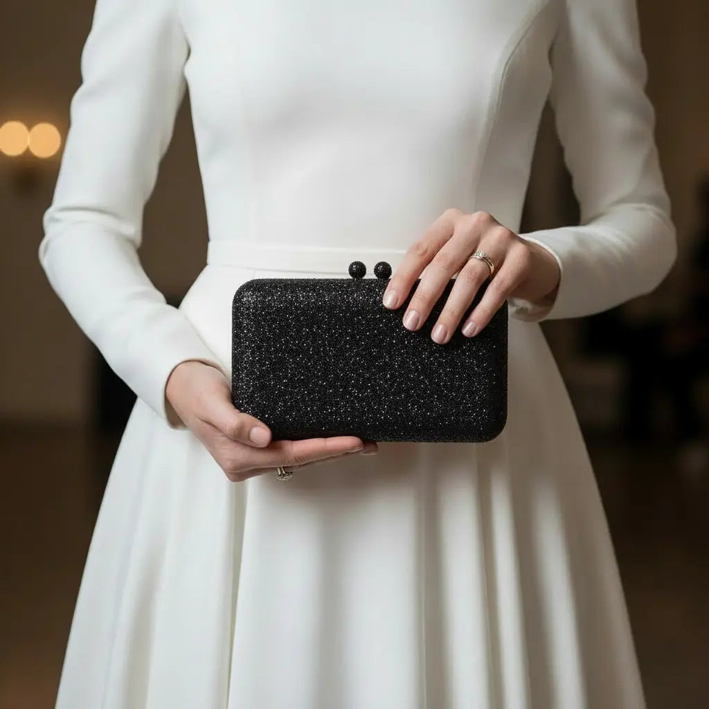 Joie de Vivre Clutch in Black