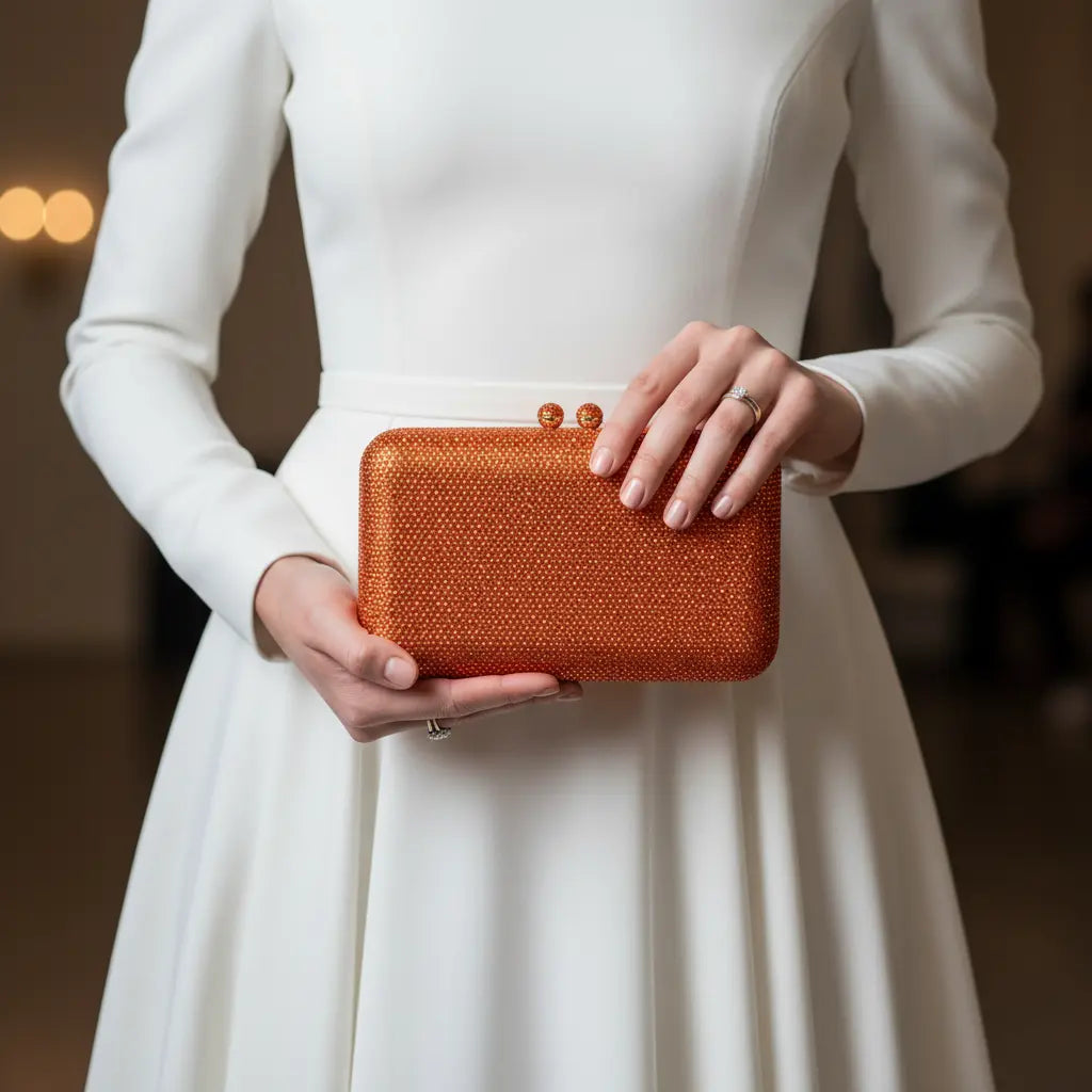 Joie de Vivre Clutch in Orange