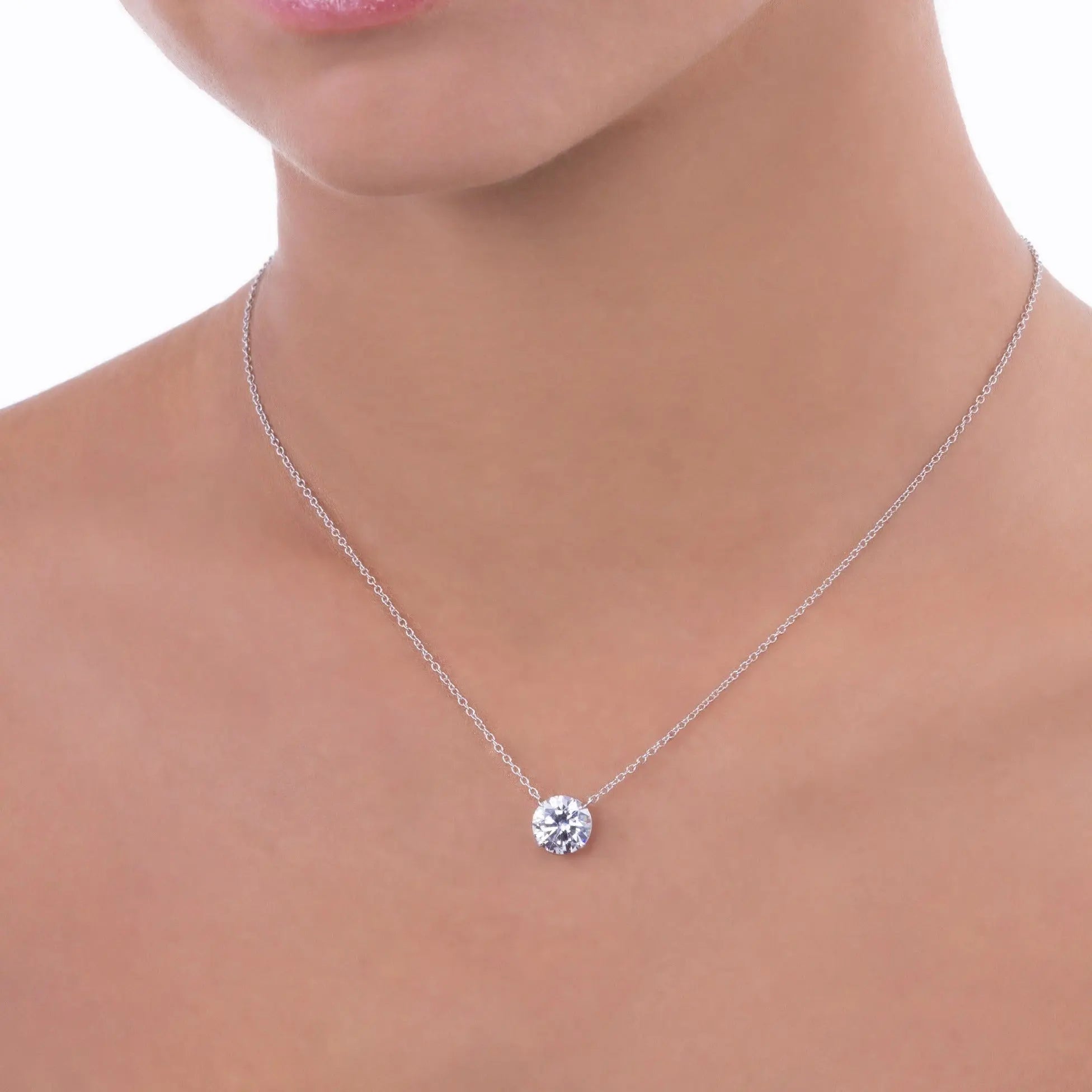 Just Like Diamond Only Better Necklace in 1 Carat