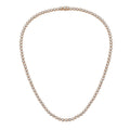 Lab-Grown Round Diamond Bezel Tennis Necklace, 10ct