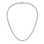Lab-Grown Round Diamond Bezel Tennis Necklace, 10ct