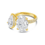 Lab-Grown Pear And Oval Diamond Ring