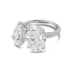 Lab-Grown Pear And Oval Diamond Ring