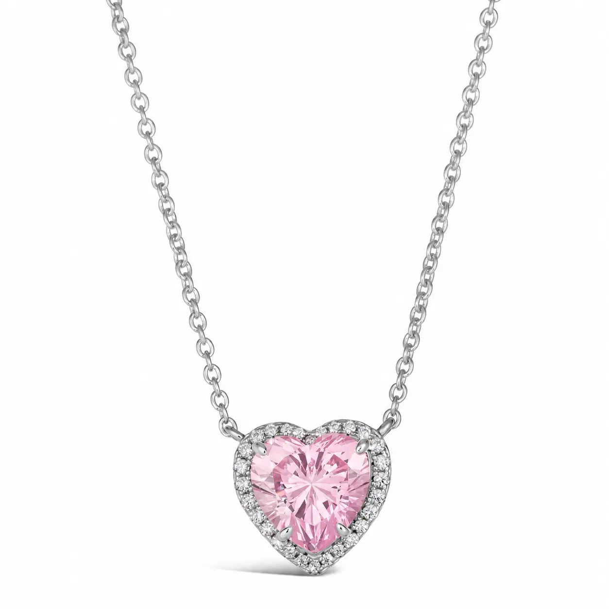 Kaia Heart Necklace in 4 Carat Crystalline