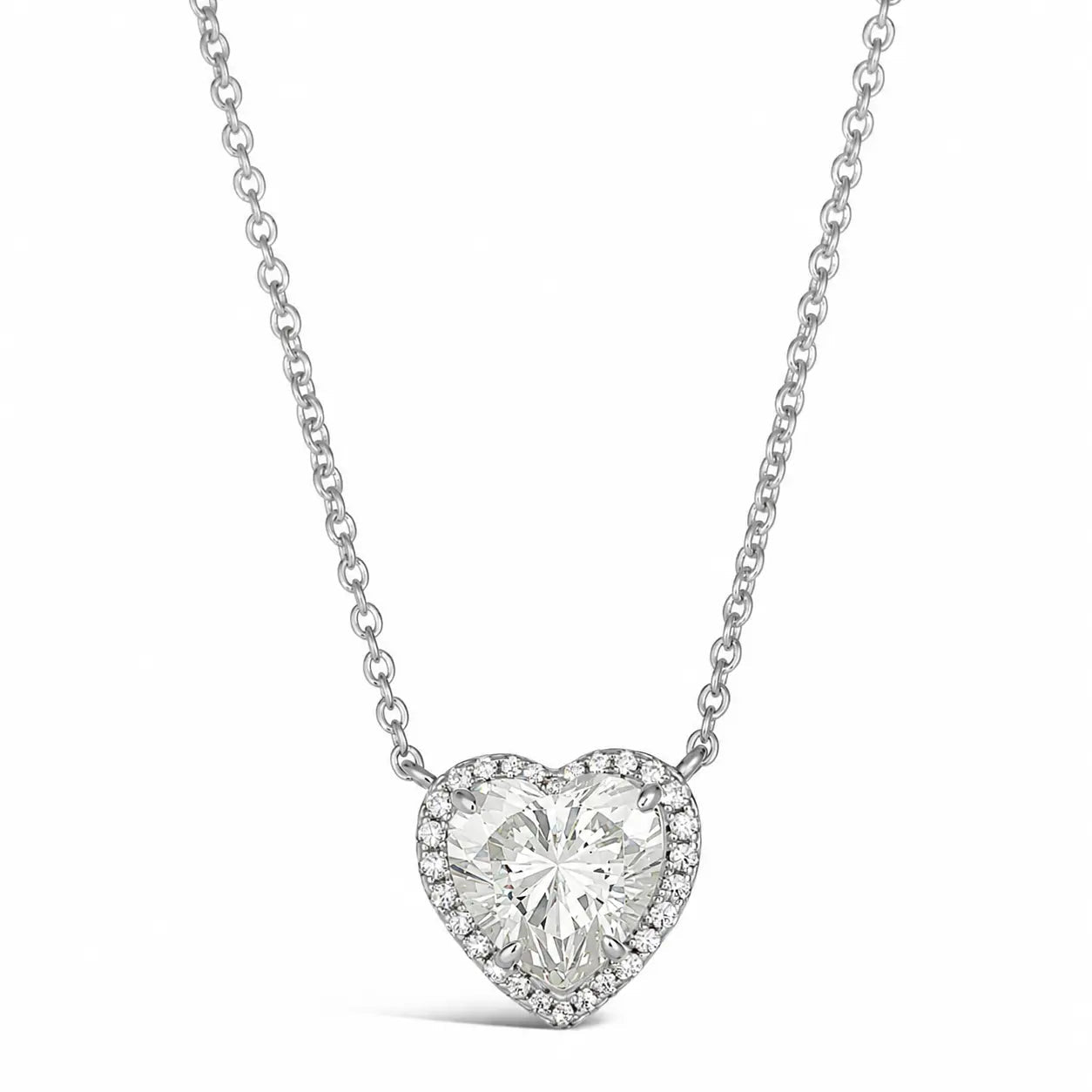 Kaia Heart Necklace in 4 Carat Crystalline