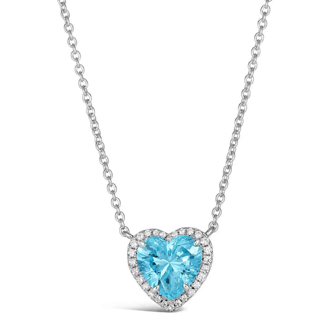 Kaia Heart Necklace in 4 Carat Crystalline