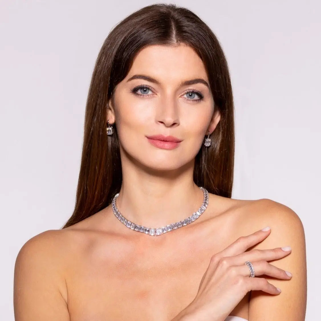 Kelly Diamond Crystalline Drops In Platinum