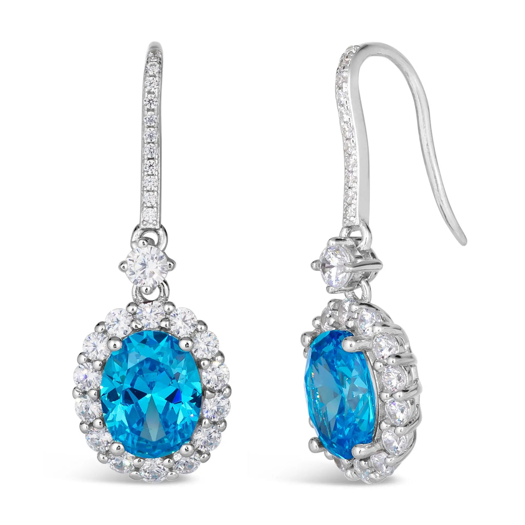 Kennedy Crystalline Earrings in Aquamarine