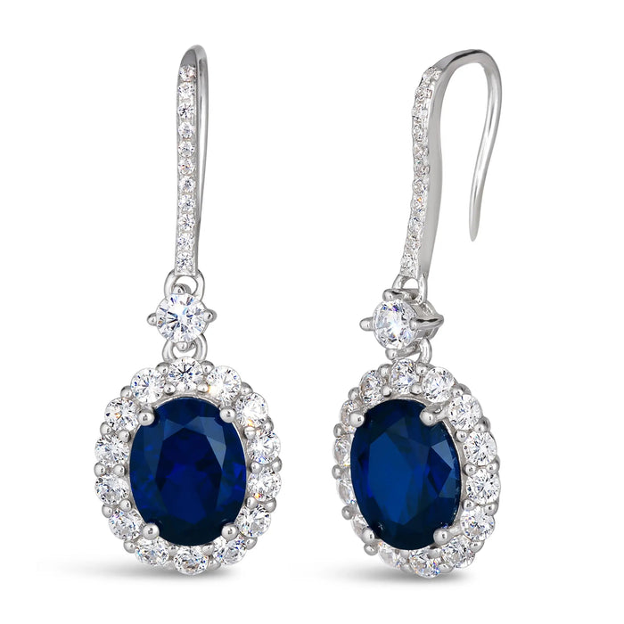 Kennedy Crystalline Earrings in Blue Sapphire