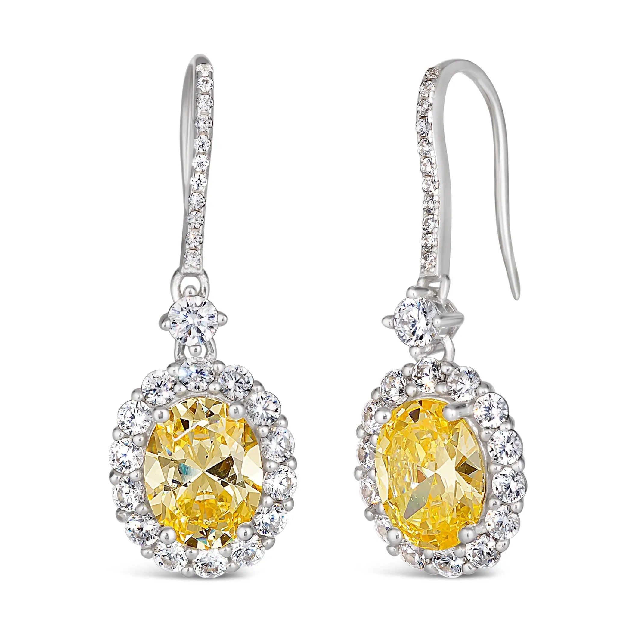 Kennedy Crystalline Earrings in Canary Yellow
