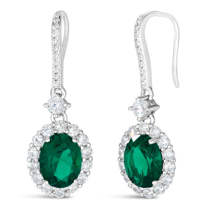 Kennedy Crystalline Earrings in Emerald