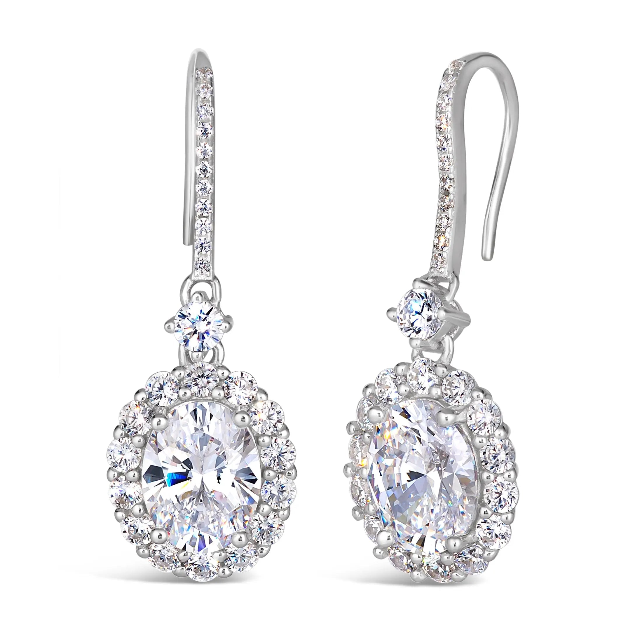 Kennedy Crystalline Earrings in White Diamond