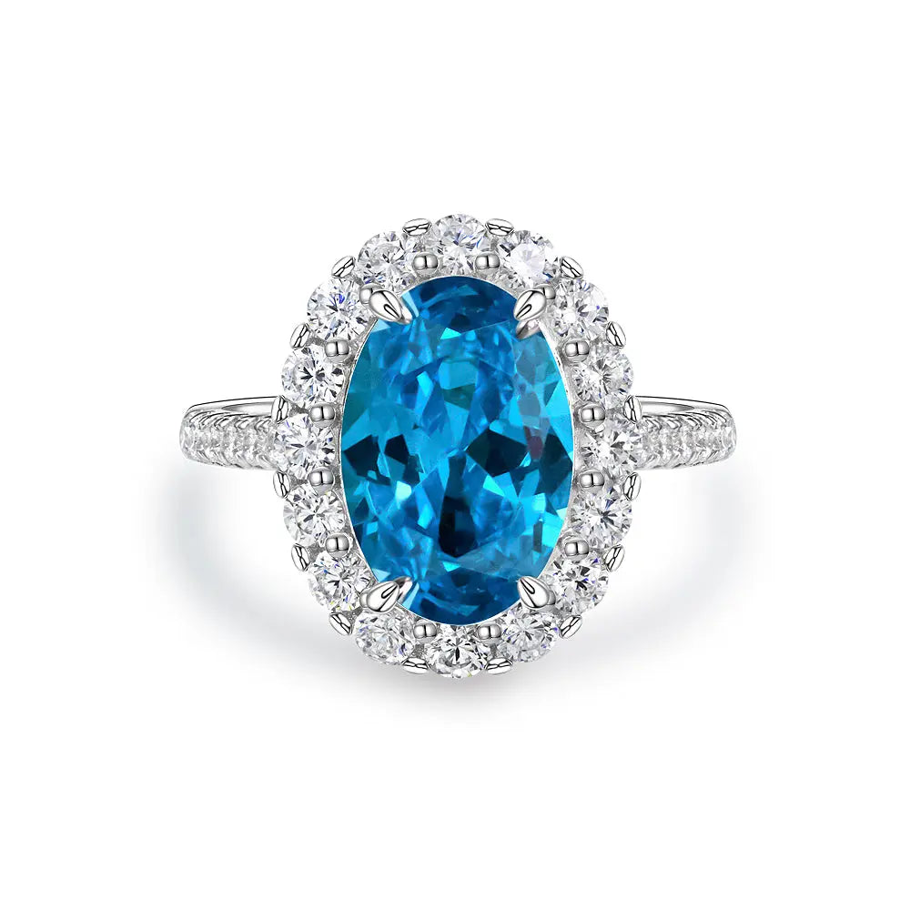 Kennedy Crystalline Ring in Aquamarine