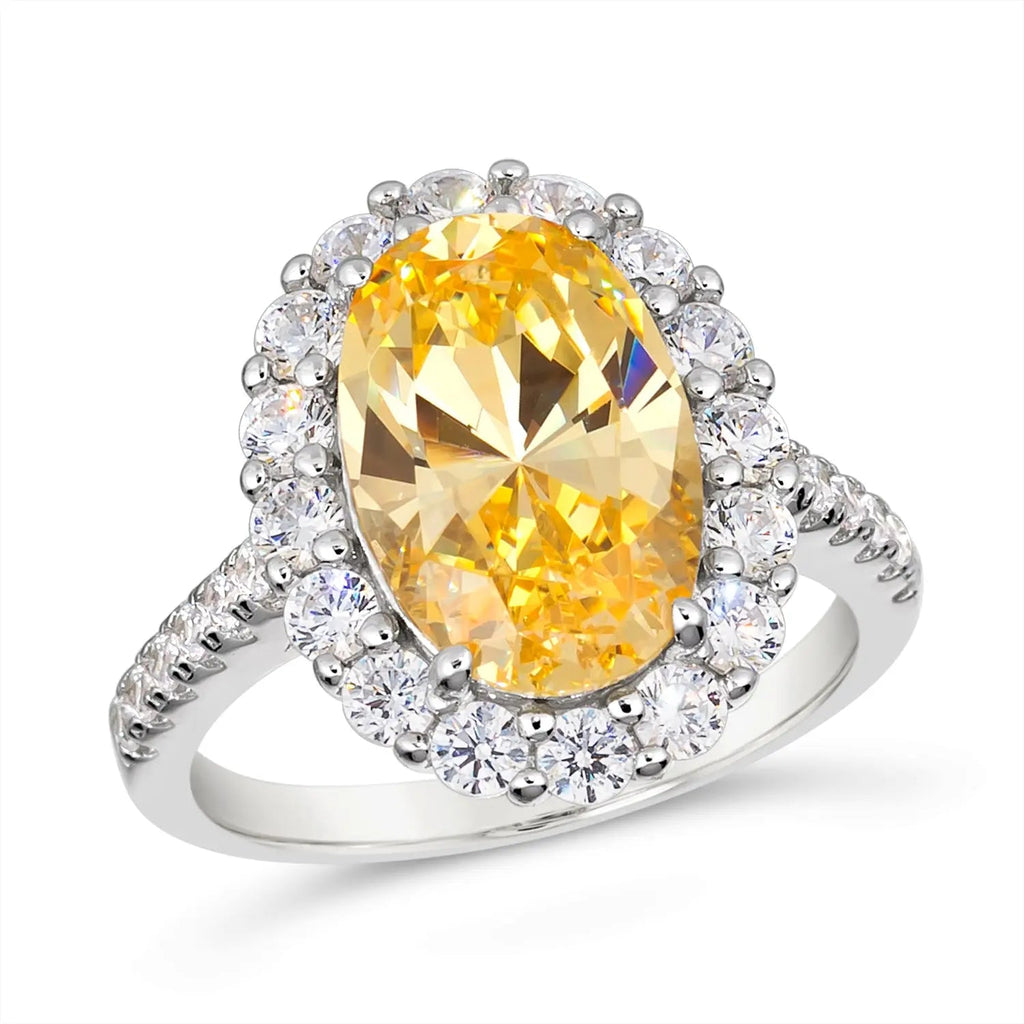 Kennedy Crystalline Ring in Canary Yellow