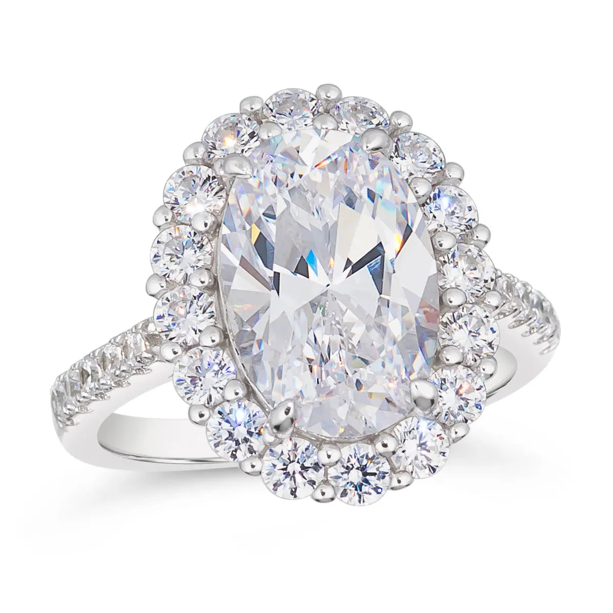 Kennedy Crystalline Ring in White Diamond
