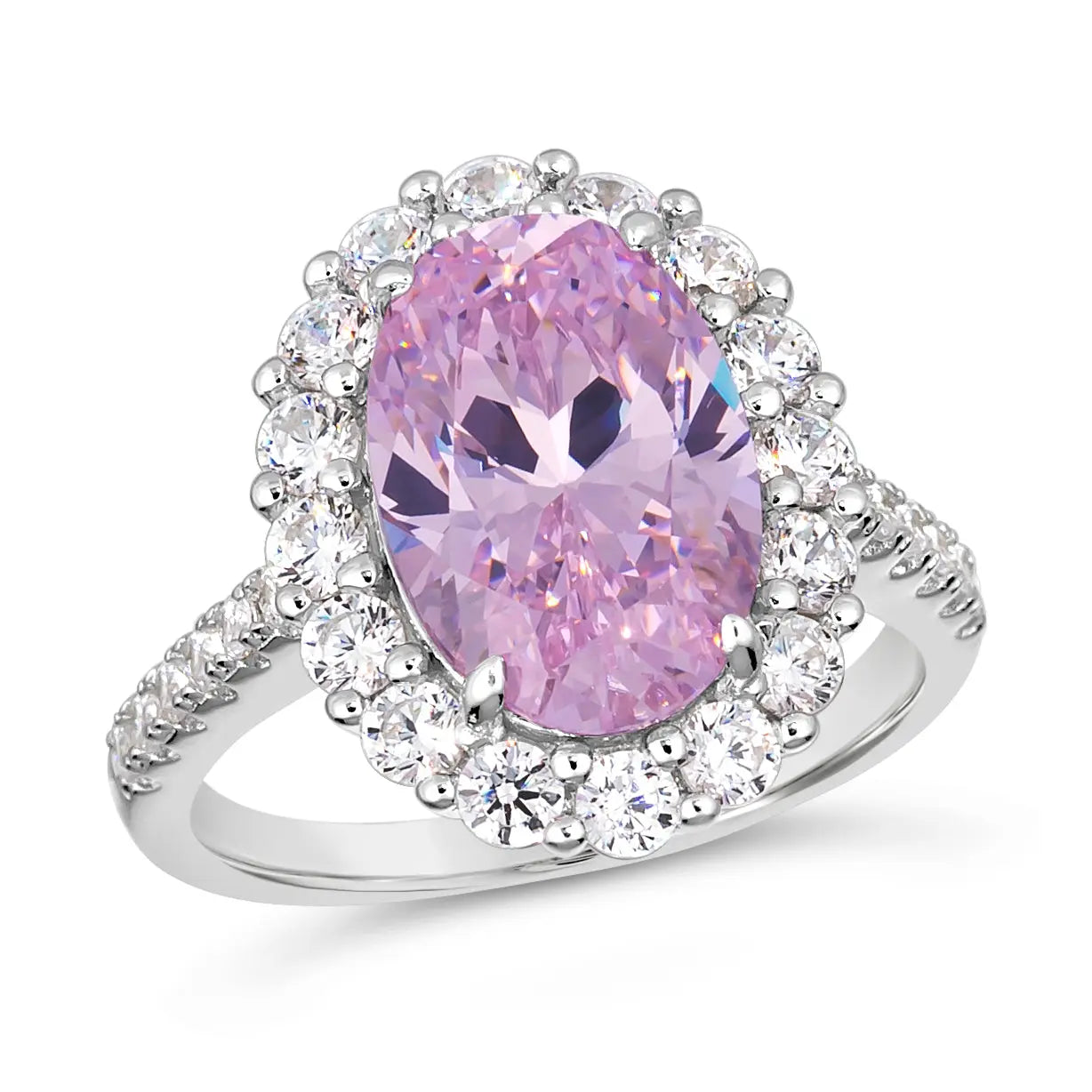 Kennedy Oval Crystalline Ring in Argyle Pink