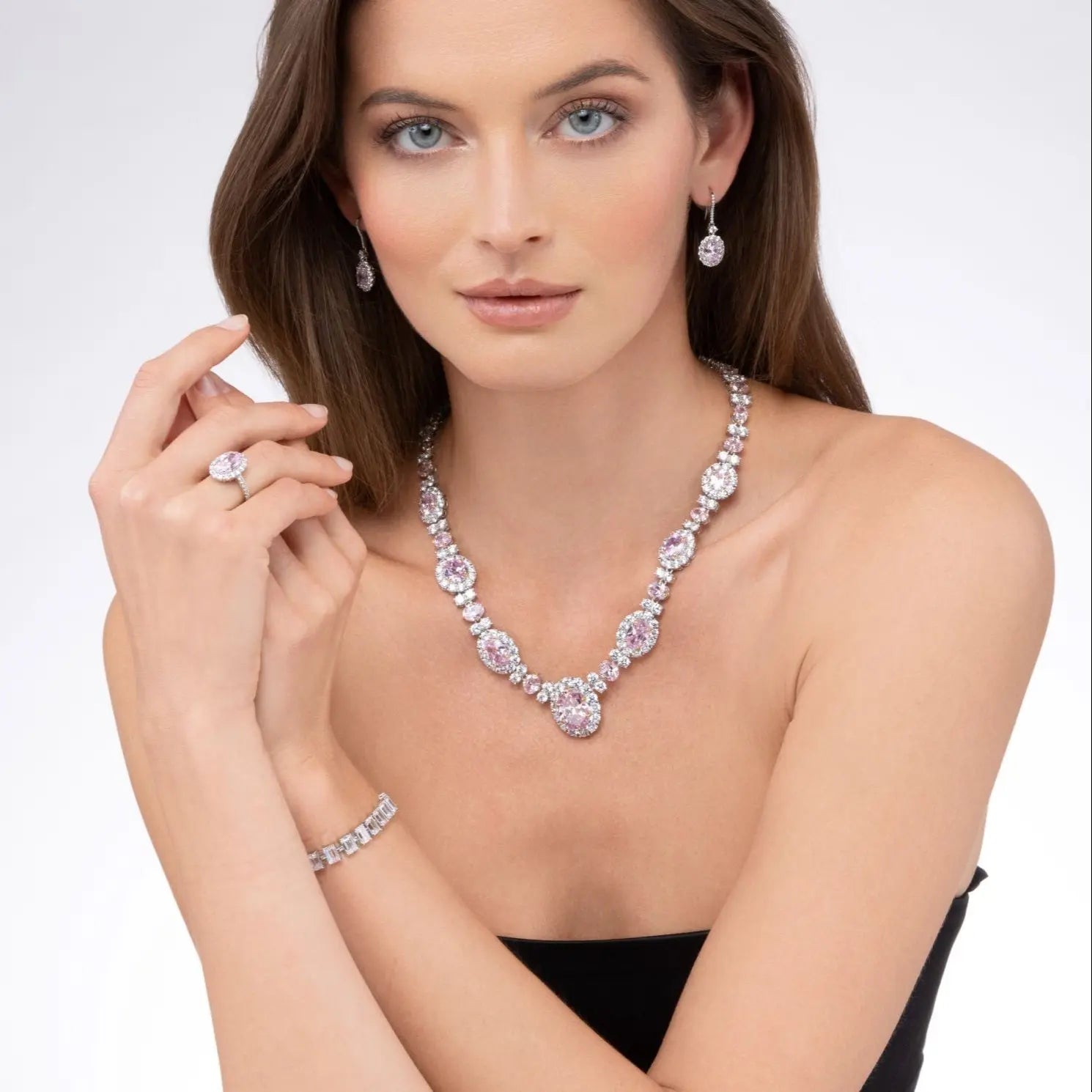 Kennedy Oval Crystalline Ring in Argyle Pink