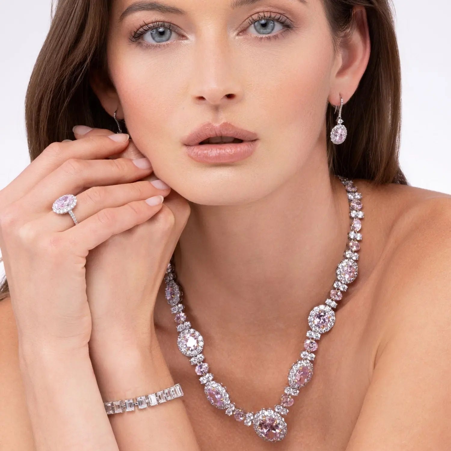 Kennedy Oval Crystalline Ring in Argyle Pink