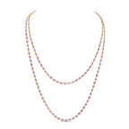 Oval Pink Sapphire Necklace