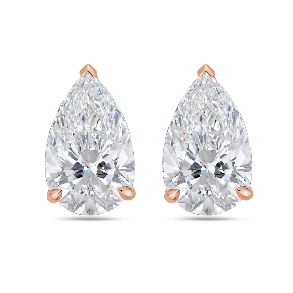 Lab-Grown Pear Diamond Studs