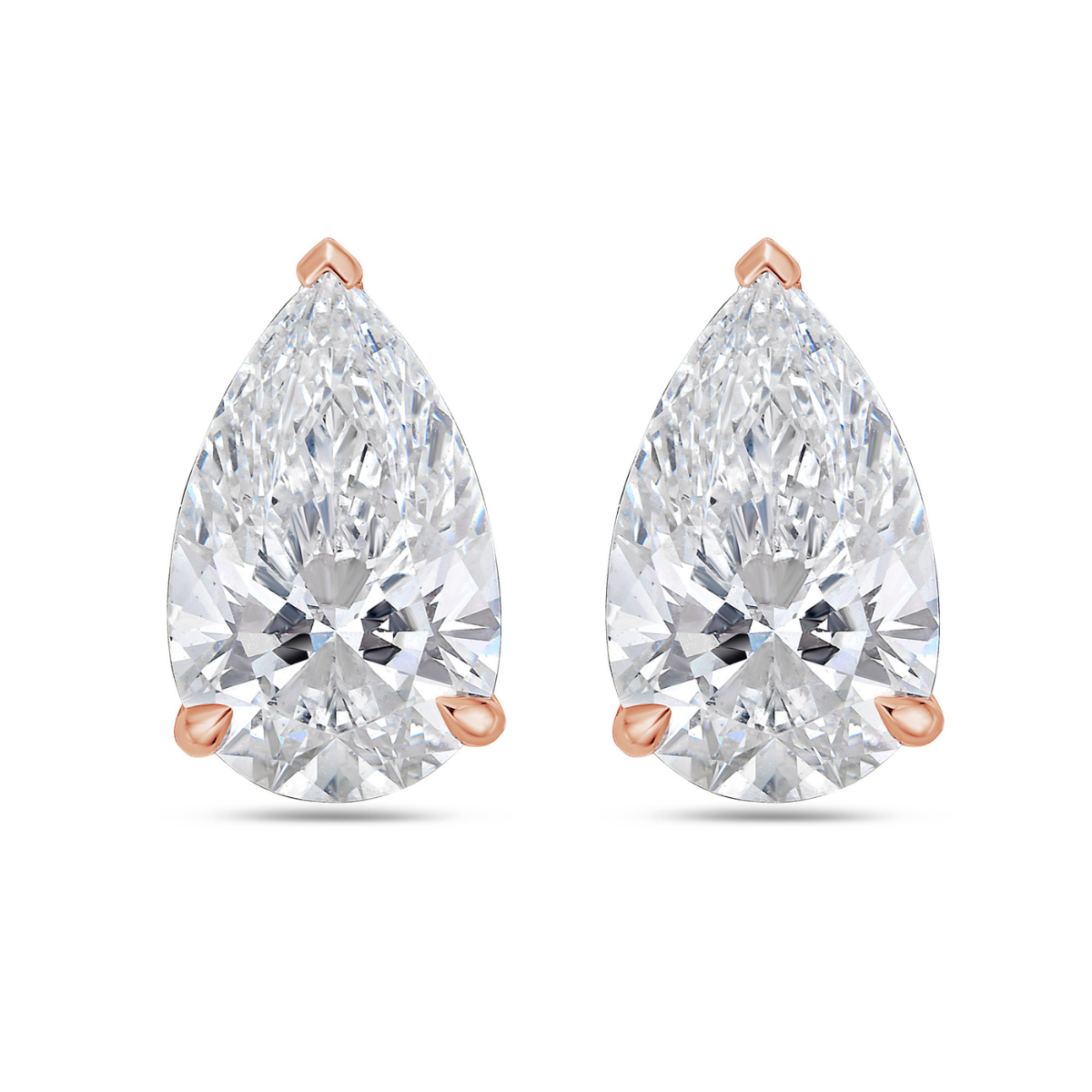 Lab-Grown Pear Diamond Studs