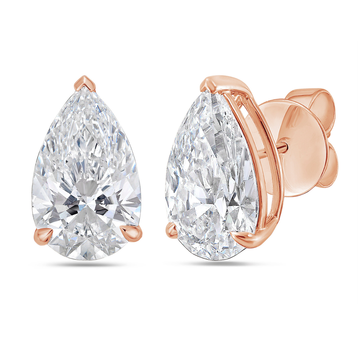 Lab-Grown Pear Diamond Studs