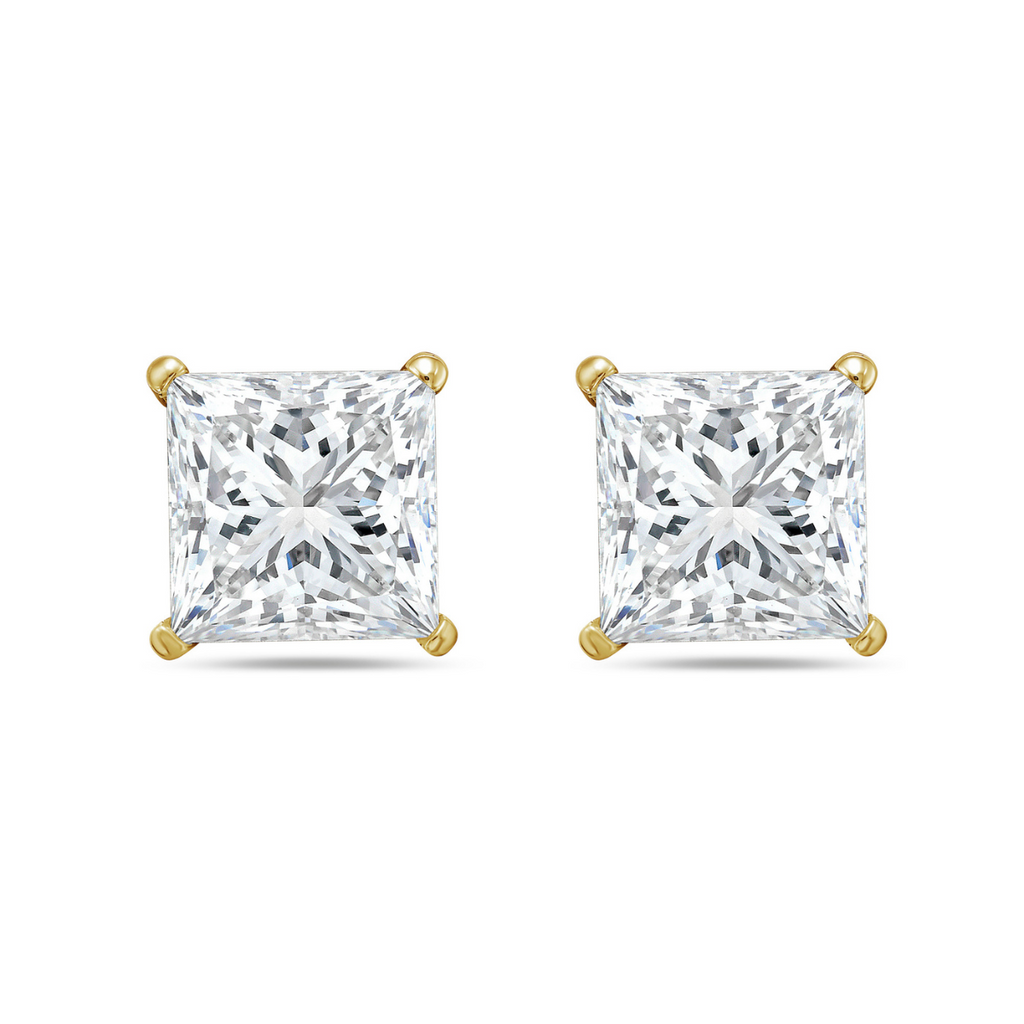 Lab Grown Princess Diamond Studs