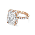 Radiant Cut Diamond Halo Engagement Ring