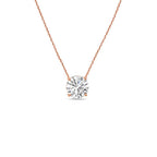 Lab-Grown Round Diamond Solitaire Pendant