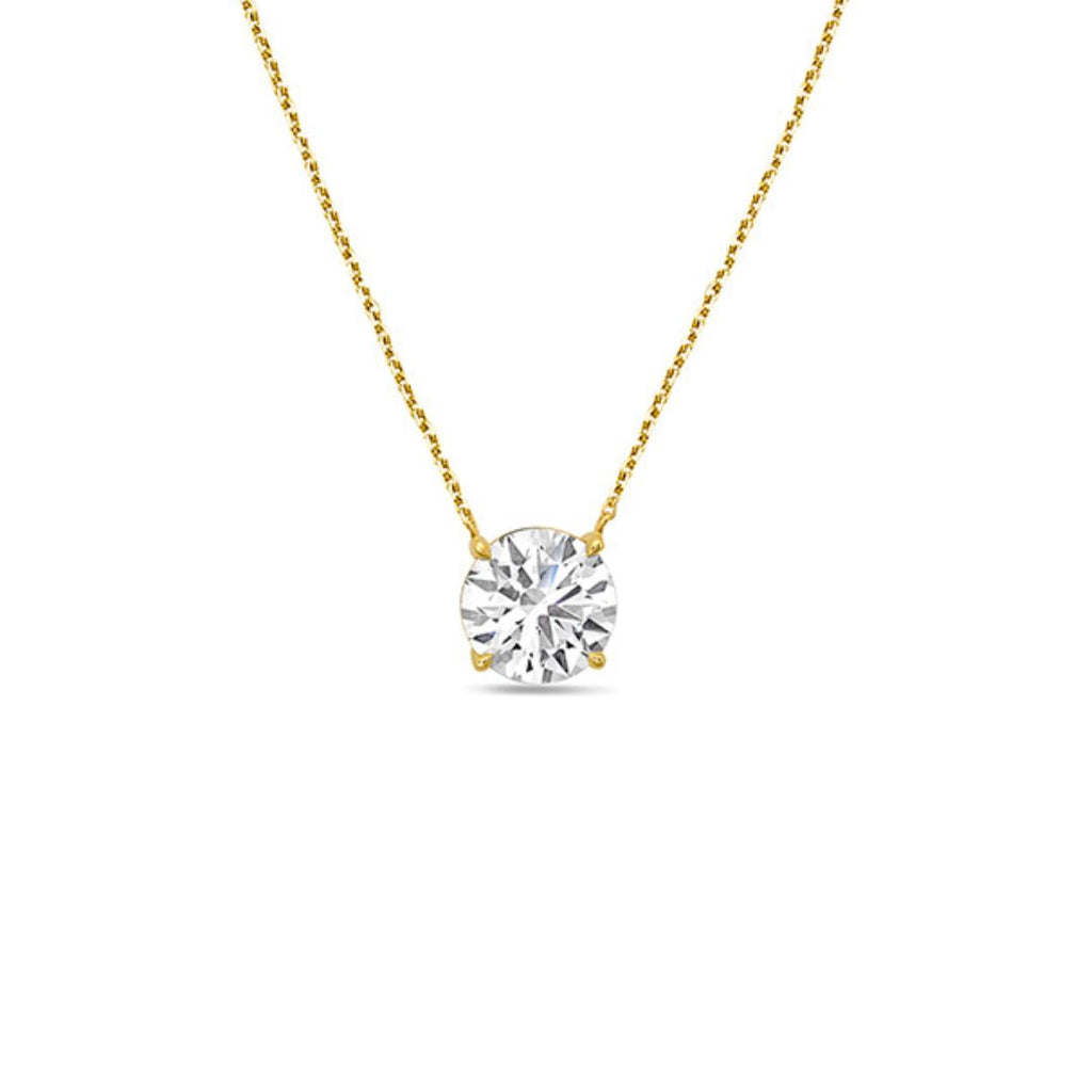 Lab-Grown Round Diamond Solitaire Pendant