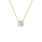 Lab-Grown Round Diamond Solitaire Pendant