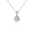 Lab-Grown Solitaire On Bail Diamond Pendant