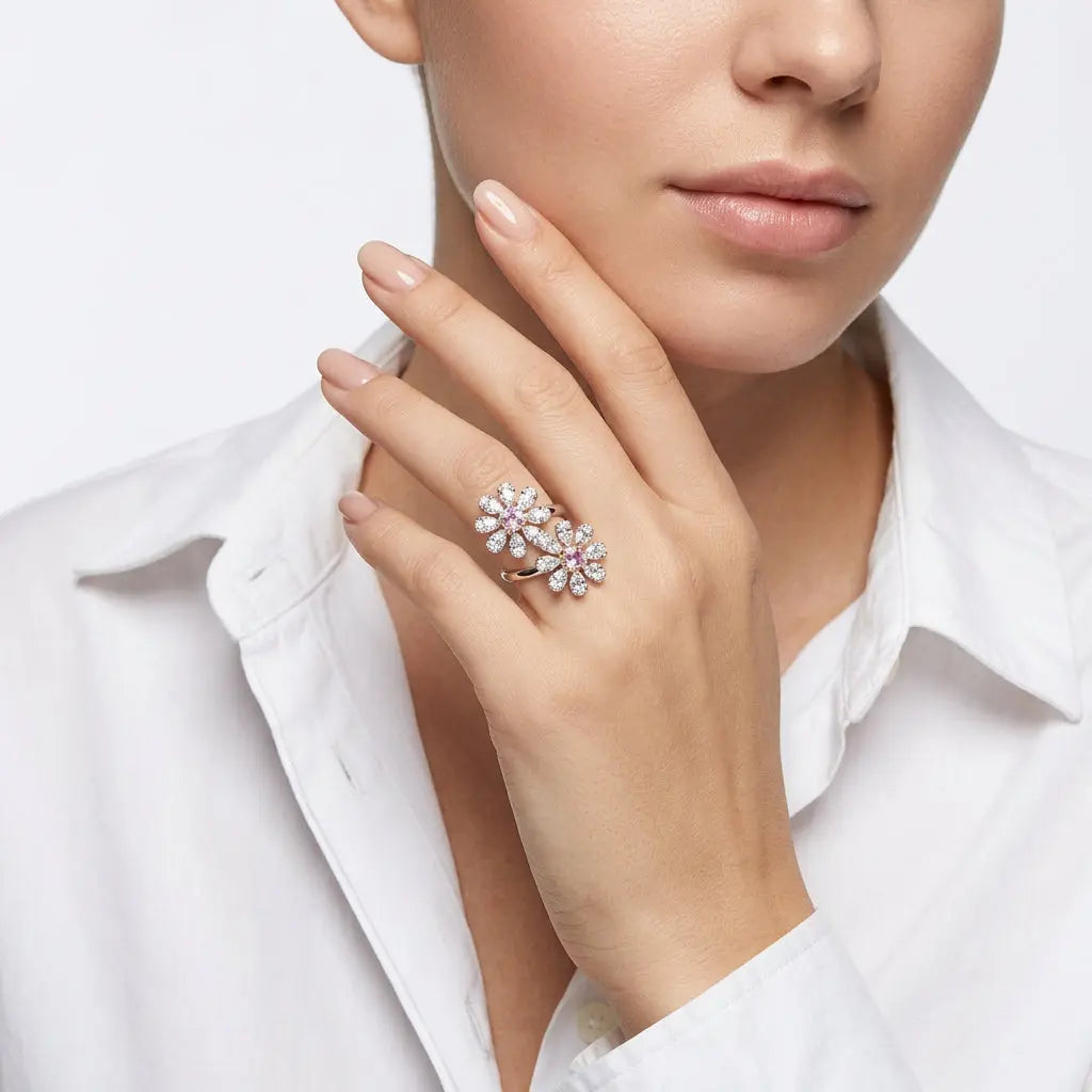 La Marguerite Ring In Pink