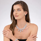 La Scala Diamond Crystalline Statement Necklace by Kathy Hilton