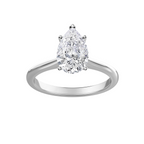 Lab Grown Pear Diamond Solitaire Engagement Ring