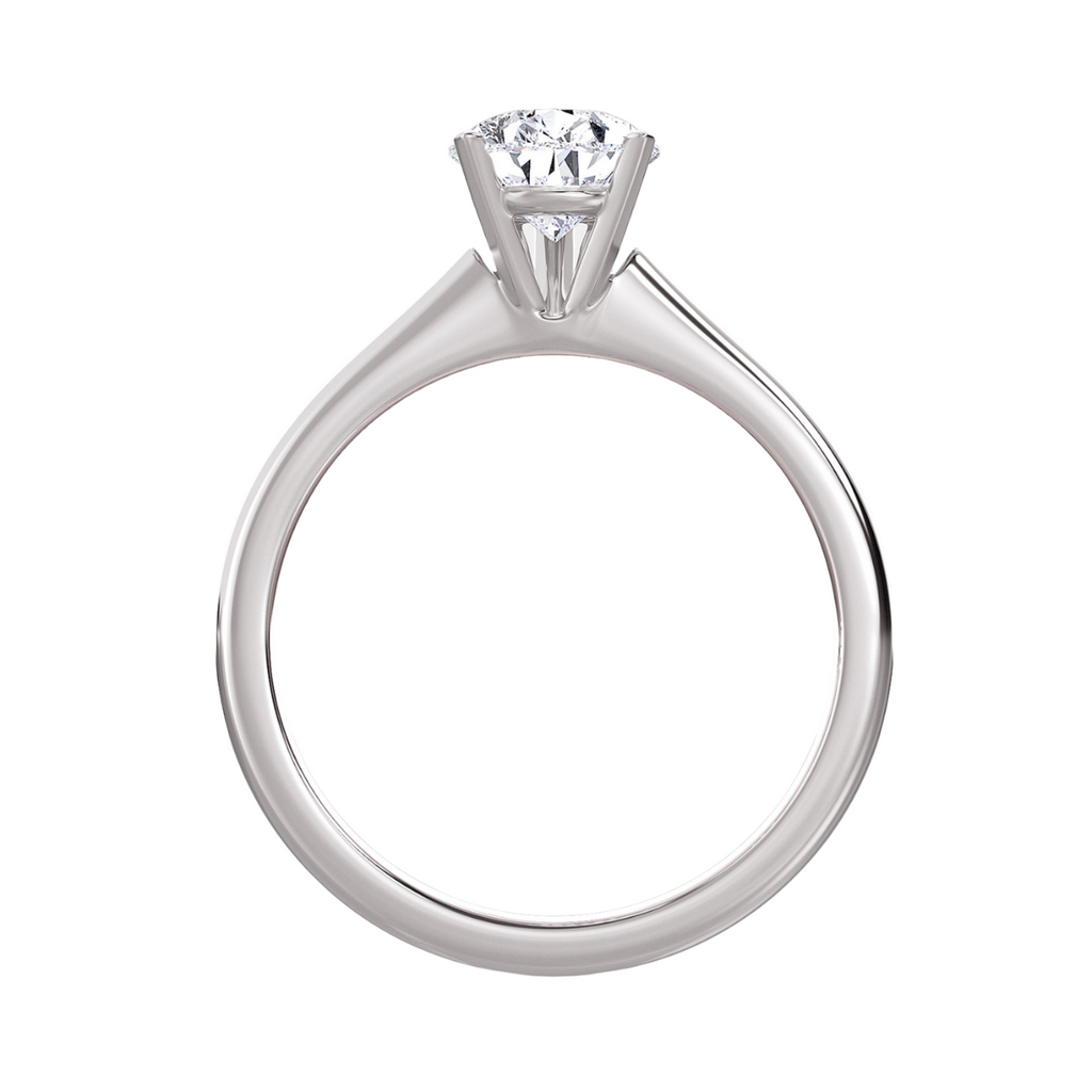 Lab Grown Pear Diamond Solitaire Engagement Ring