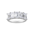 Lab Grown 5 Stone Emerald Diamond Band