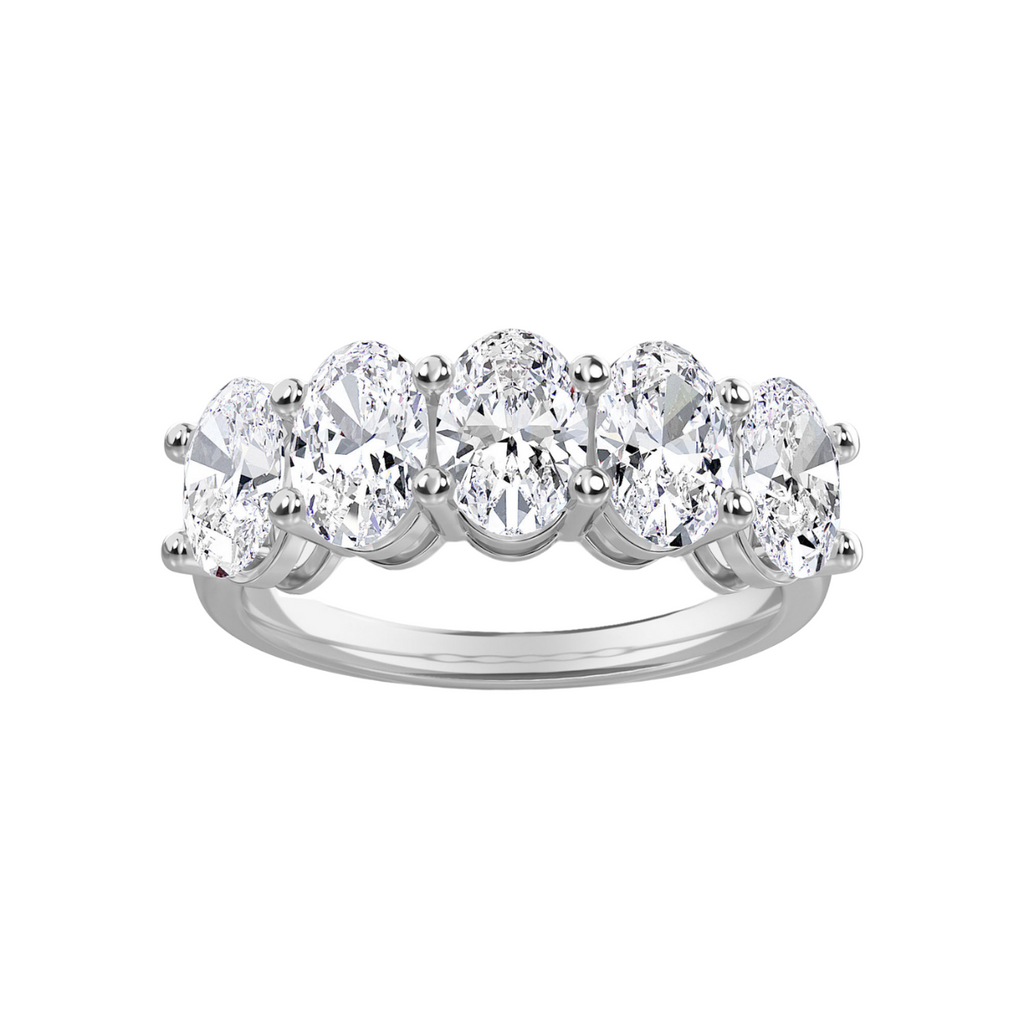 Lab-Grown 5-Stone Oval-Cut Diamond Band