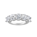 Lab Grown 5 Stone Round Diamond Band